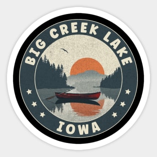 Big Creek Lake Iowa Sunset Sticker